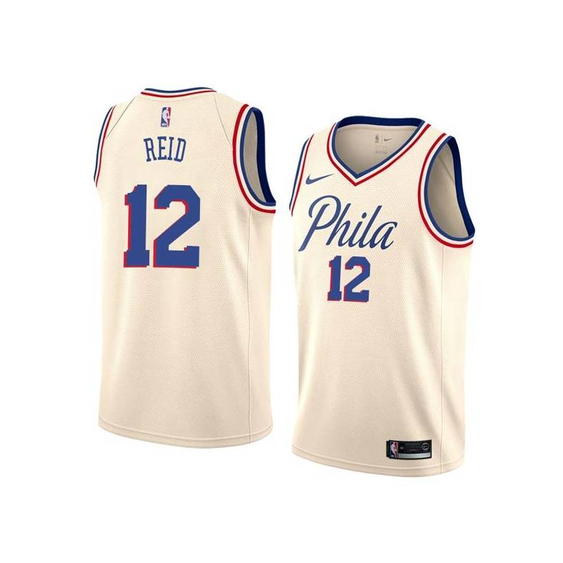 2017-18City Jim Reid Twill Basketball Jersey -76ers #12 Reid Twill Jerseys, FREE SHIPPING