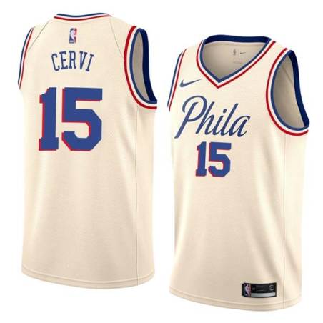 2017-18City Al Cervi Twill Basketball Jersey -76ers #15 Cervi Twill Jerseys, FREE SHIPPING