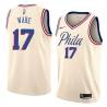 2017-18City Casper Ware Twill Basketball Jersey -76ers #17 Ware Twill Jerseys, FREE SHIPPING