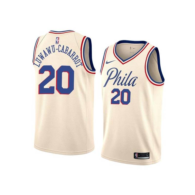 2017-18City Timothe Luwawu-Cabarrot Twill Basketball Jersey -76ers #20 Luwawu-Cabarrot Twill Jerseys, FREE SHIPPING