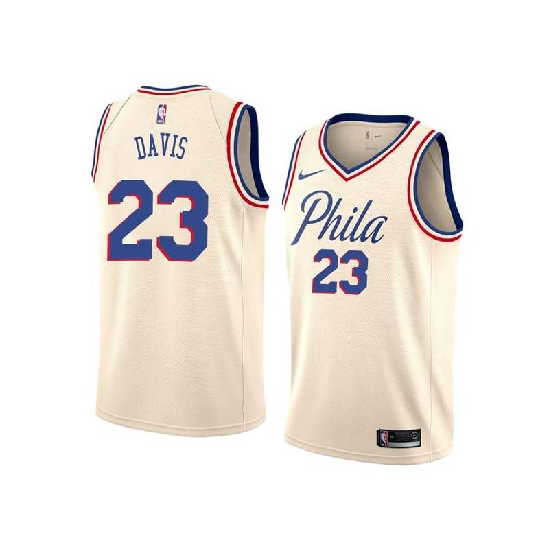 2017-18City Josh Davis Twill Basketball Jersey -76ers #23 Davis Twill Jerseys, FREE SHIPPING