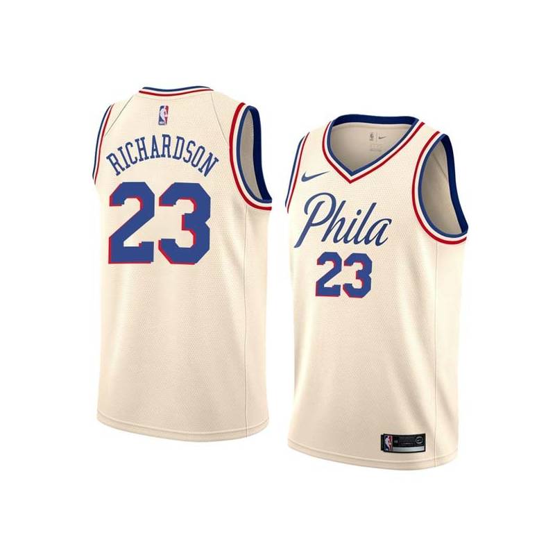 2017-18City Jason Richardson Twill Basketball Jersey -76ers #23 Richardson Twill Jerseys, FREE SHIPPING