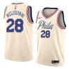 2017-18City Bill Melchionni Twill Basketball Jersey -76ers #28 Melchionni Twill Jerseys, FREE SHIPPING