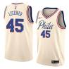 2017-18City Eric Leckner Twill Basketball Jersey -76ers #45 Leckner Twill Jerseys, FREE SHIPPING