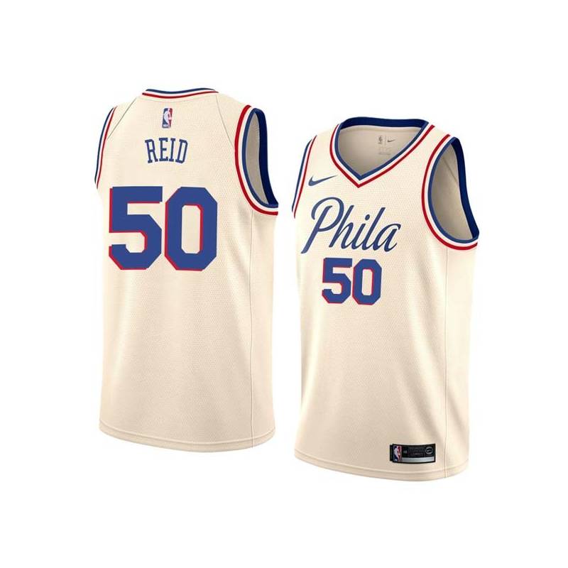 2017-18City Robert Reid Twill Basketball Jersey -76ers #50 Reid Twill Jerseys, FREE SHIPPING