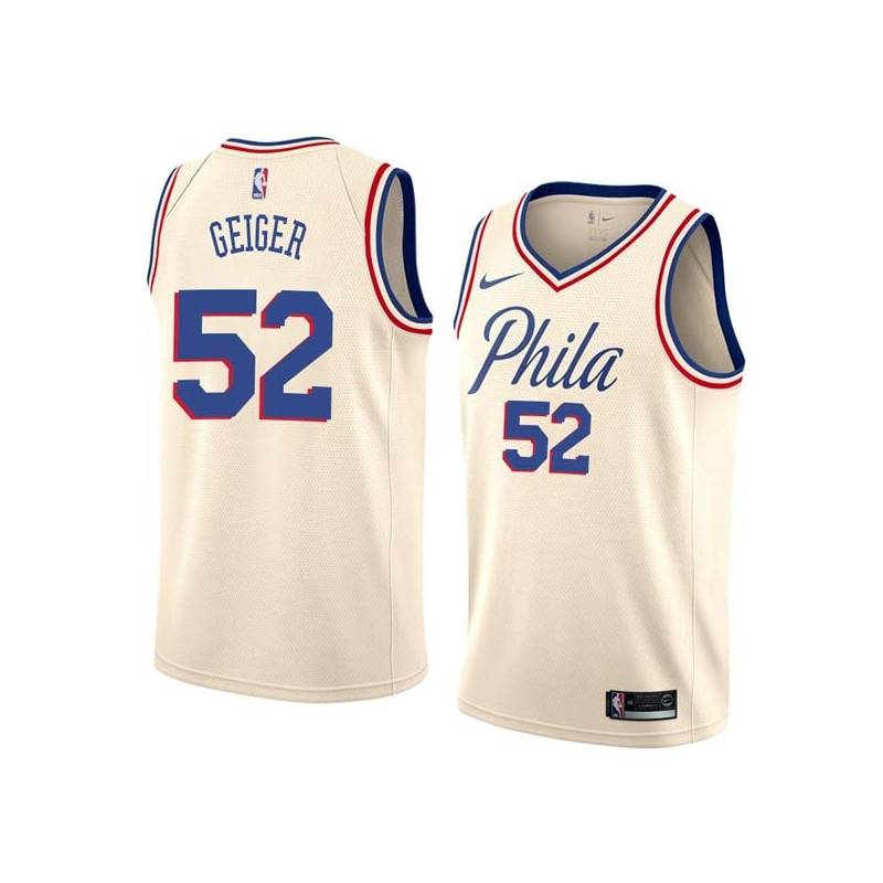 2017-18City Matt Geiger Twill Basketball Jersey -76ers #52 Geiger Twill Jerseys, FREE SHIPPING