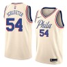 2017-18City Dale Schlueter Twill Basketball Jersey -76ers #54 Schlueter Twill Jerseys, FREE SHIPPING