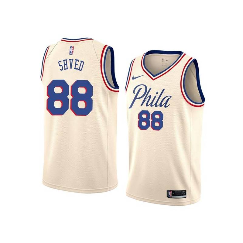 2017-18City Alexey Shved Twill Basketball Jersey -76ers #88 Shved Twill Jerseys, FREE SHIPPING