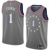 2018-19City Tim Thomas Twill Basketball Jersey -76ers #1 Thomas Twill Jerseys, FREE SHIPPING