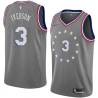 2018-19City Allen Iverson Twill Basketball Jersey -76ers #3 Iverson Twill Jerseys, FREE SHIPPING