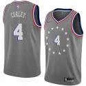 Ray Corley Twill Basketball Jersey -76ers #4 Corley Twill Jerseys, FREE SHIPPING