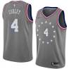 2018-19City Ray Corley Twill Basketball Jersey -76ers #4 Corley Twill Jerseys, FREE SHIPPING