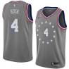 2018-19City Kareem Rush Twill Basketball Jersey -76ers #4 Rush Twill Jerseys, FREE SHIPPING