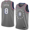 2018-19City Trevor Ruffin Twill Basketball Jersey -76ers #8 Ruffin Twill Jerseys, FREE SHIPPING