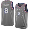 2018-19City Jahlil Okafor Twill Basketball Jersey -76ers #8 Okafor Twill Jerseys, FREE SHIPPING