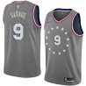 2018-19City Don Savage Twill Basketball Jersey -76ers #9 Savage Twill Jerseys, FREE SHIPPING