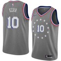 Red Kerr Twill Basketball Jersey -76ers #10 Kerr Twill Jerseys, FREE SHIPPING
