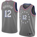 Gerald Henderson Twill Basketball Jersey -76ers #12 Henderson Twill Jerseys, FREE SHIPPING
