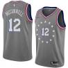 2018-19City T.J. McConnell Twill Basketball Jersey -76ers #12 McConnell Twill Jerseys, FREE SHIPPING