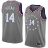 2018-19City Fred Scolari Twill Basketball Jersey -76ers #14 Scolari Twill Jerseys, FREE SHIPPING