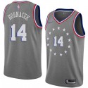 2018-19City Jeff Hornacek Twill Basketball Jersey -76ers #14 Hornacek Twill Jerseys, FREE SHIPPING