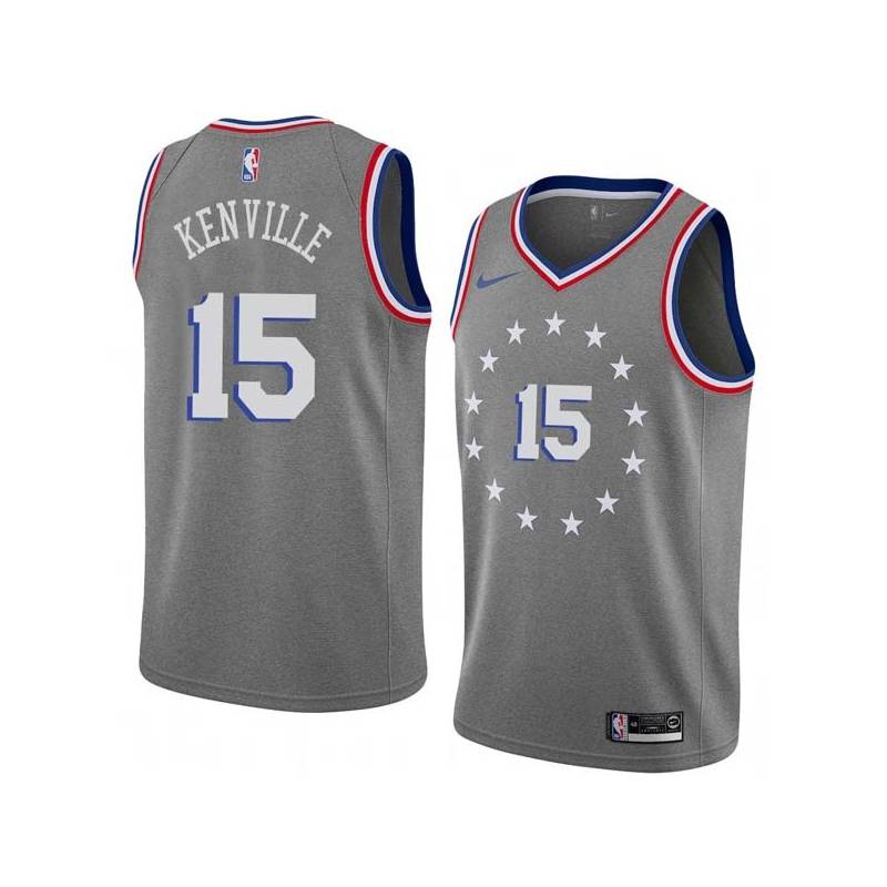 2018-19City Billy Kenville Twill Basketball Jersey -76ers #15 Kenville Twill Jerseys, FREE SHIPPING