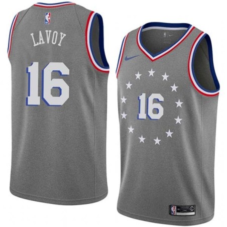 2018-19City Bob Lavoy Twill Basketball Jersey -76ers #16 Lavoy Twill Jerseys, FREE SHIPPING