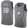 2018-19City Derek Smith Twill Basketball Jersey -76ers #18 Smith Twill Jerseys, FREE SHIPPING