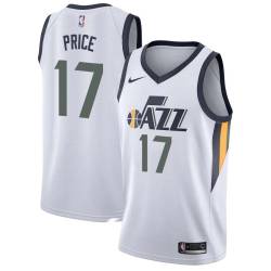 Ronnie Price Twill Basketball Jersey -Jazz #17 Price Twill Jerseys, FREE SHIPPING