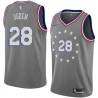 2018-19City Bud Ogden Twill Basketball Jersey -76ers #28 Ogden Twill Jerseys, FREE SHIPPING