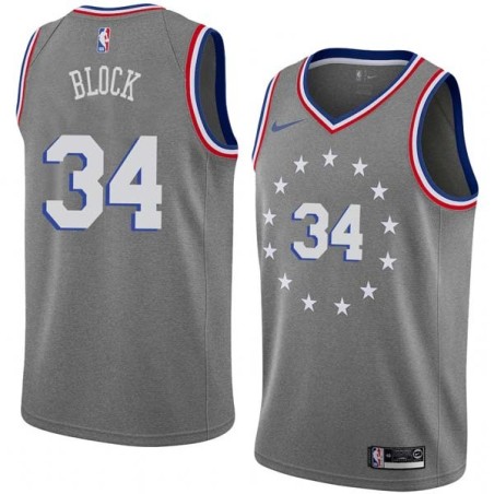 2018-19City John Block Twill Basketball Jersey -76ers #34 Block Twill Jerseys, FREE SHIPPING