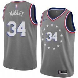 2018-19City Glenn Mosley Twill Basketball Jersey -76ers #34 Mosley Twill Jerseys, FREE SHIPPING