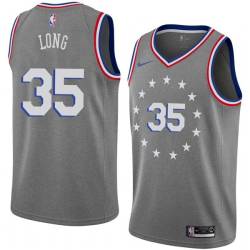 2018-19City Art Long Twill Basketball Jersey -76ers #35 Long Twill Jerseys, FREE SHIPPING