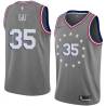 2018-19City Deng Gai Twill Basketball Jersey -76ers #35 Gai Twill Jerseys, FREE SHIPPING