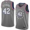 2018-19City Harvey Catchings Twill Basketball Jersey -76ers #42 Catchings Twill Jerseys, FREE SHIPPING