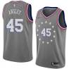 2018-19City Michael Ansley Twill Basketball Jersey -76ers #45 Ansley Twill Jerseys, FREE SHIPPING