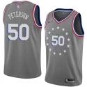 Ed Peterson Twill Basketball Jersey -76ers #50 Peterson Twill Jerseys, FREE SHIPPING