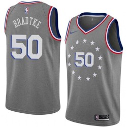 2018-19City Mark Bradtke Twill Basketball Jersey -76ers #50 Bradtke Twill Jerseys, FREE SHIPPING