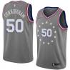 2018-19City William Cunningham Twill Basketball Jersey -76ers #50 Cunningham Twill Jerseys, FREE SHIPPING