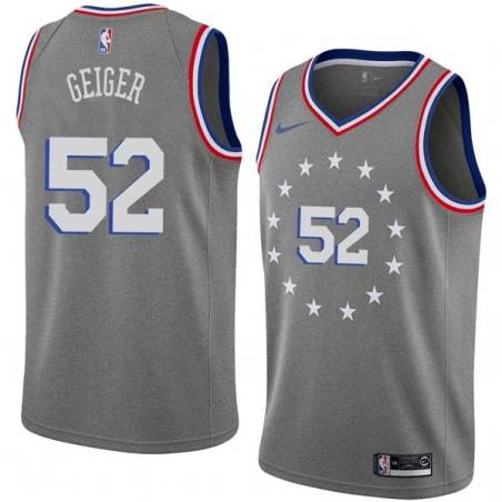 2018-19City Matt Geiger Twill Basketball Jersey -76ers #52 Geiger Twill Jerseys, FREE SHIPPING