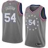 2018-19City Luke Jackson Twill Basketball Jersey -76ers #54 Jackson Twill Jerseys, FREE SHIPPING