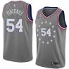 2018-19City Ed Pinckney Twill Basketball Jersey -76ers #54 Pinckney Twill Jerseys, FREE SHIPPING