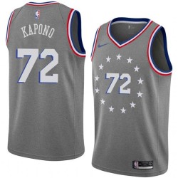 2018-19City Jason Kapono Twill Basketball Jersey -76ers #72 Kapono Twill Jerseys, FREE SHIPPING