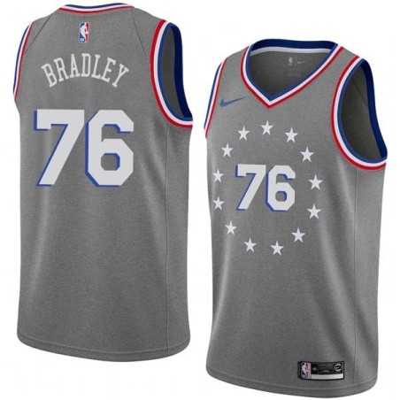 2018-19City Shawn Bradley Twill Basketball Jersey -76ers #76 Bradley Twill Jerseys, FREE SHIPPING