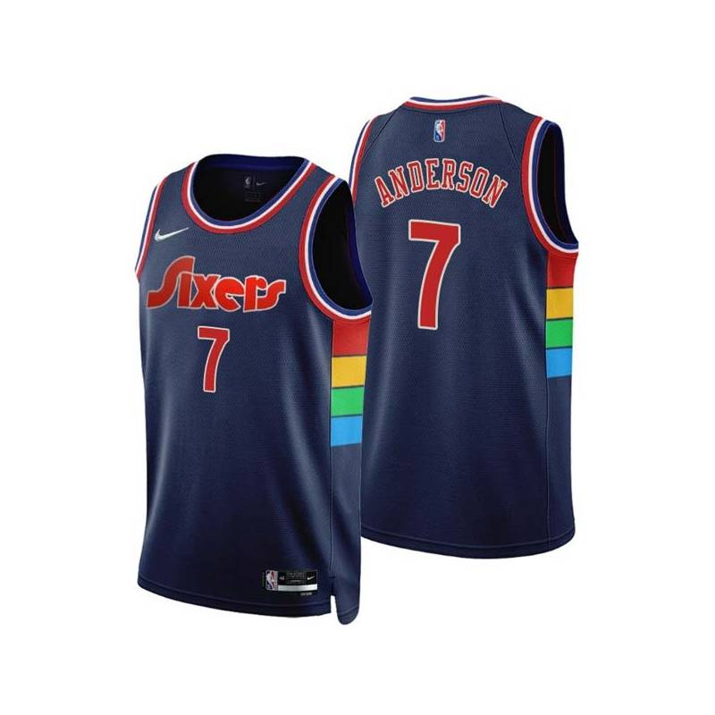 2021-22City J.J. Anderson Twill Basketball Jersey -76ers #7 Anderson Twill Jerseys, FREE SHIPPING