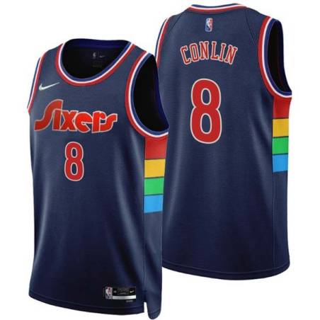 2021-22City Ed Conlin Twill Basketball Jersey -76ers #8 Conlin Twill Jerseys, FREE SHIPPING