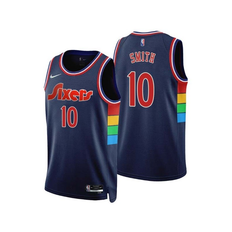 2021-22City Don Smith Twill Basketball Jersey -76ers #10 Smith Twill Jerseys, FREE SHIPPING