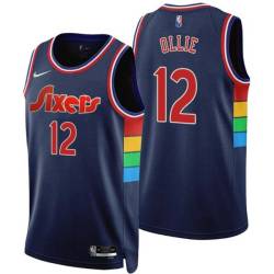 2021-22City Kevin Ollie Twill Basketball Jersey -76ers #12 Ollie Twill Jerseys, FREE SHIPPING