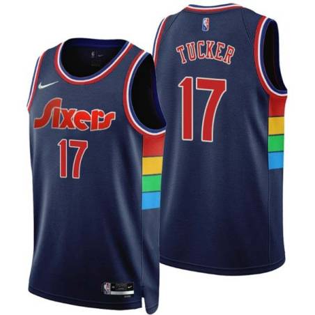 2021-22City Jim Tucker Twill Basketball Jersey -76ers #17 Tucker Twill Jerseys, FREE SHIPPING