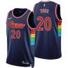 2021-22City Leon Wood Twill Basketball Jersey -76ers #20 Wood Twill Jerseys, FREE SHIPPING